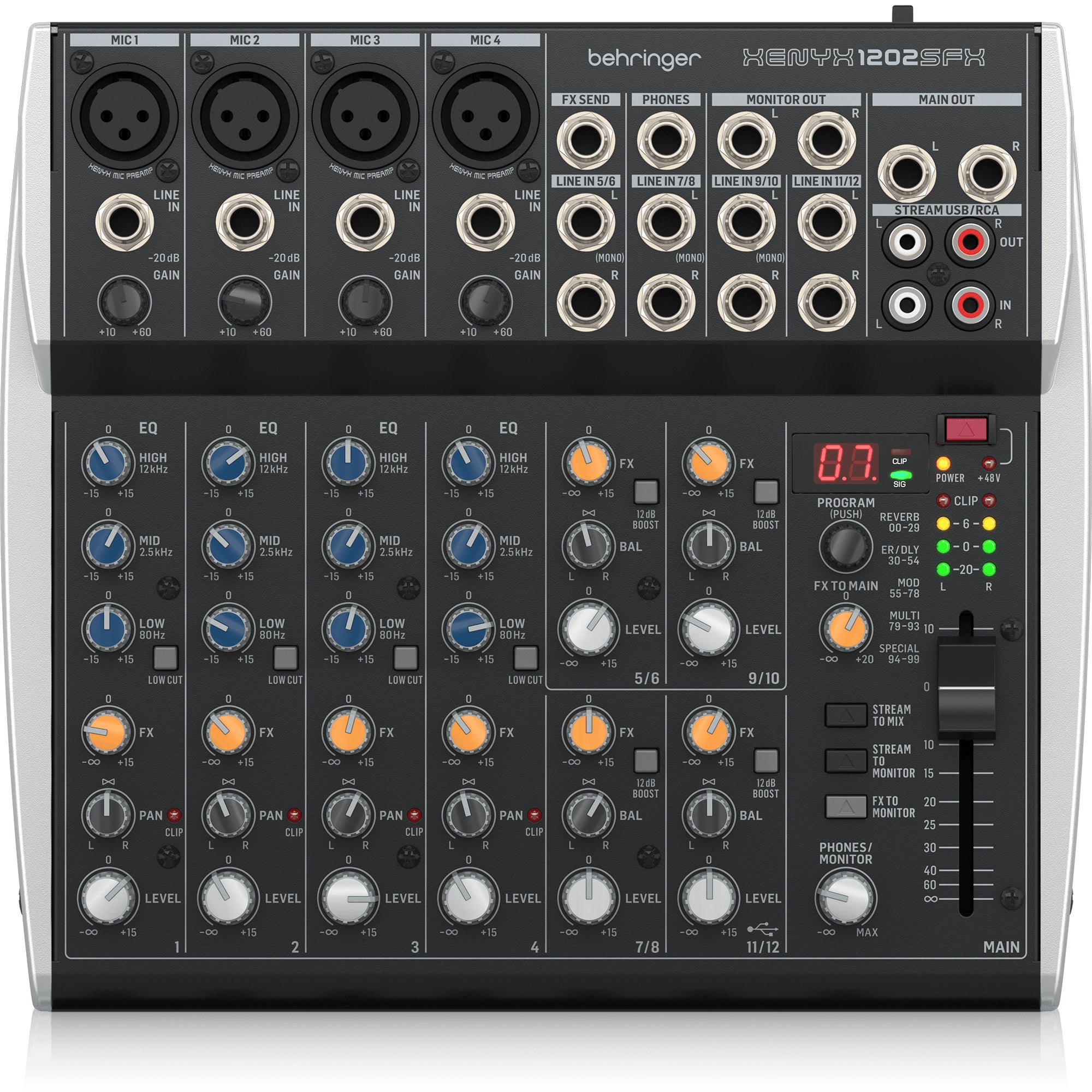 Behringer Xenyx QX602-MP3 Mixer with USB MP3 Playback | Music Works