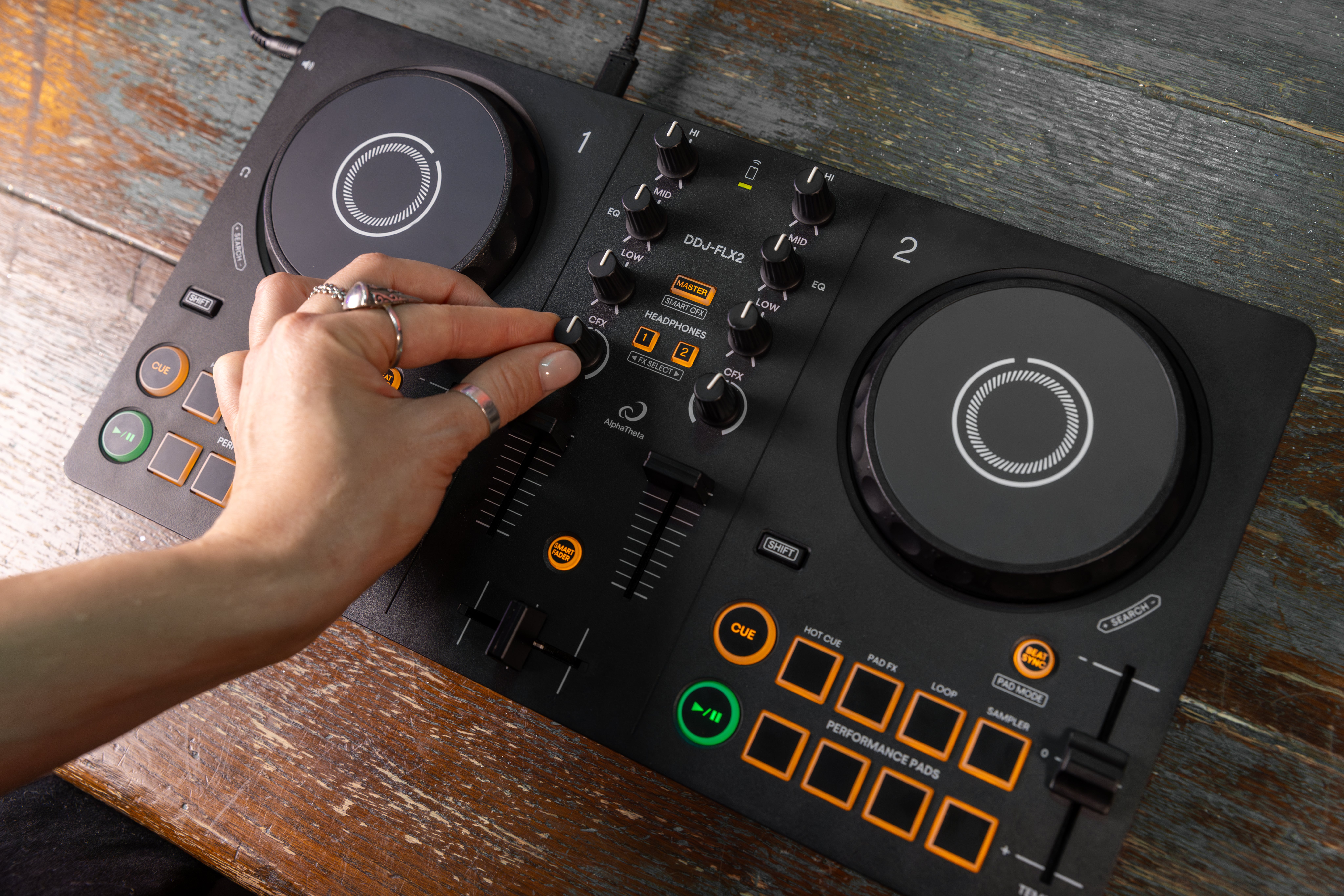 AlphaTheta DDJ-FLX2 2-deck DJ Controller | Music Works