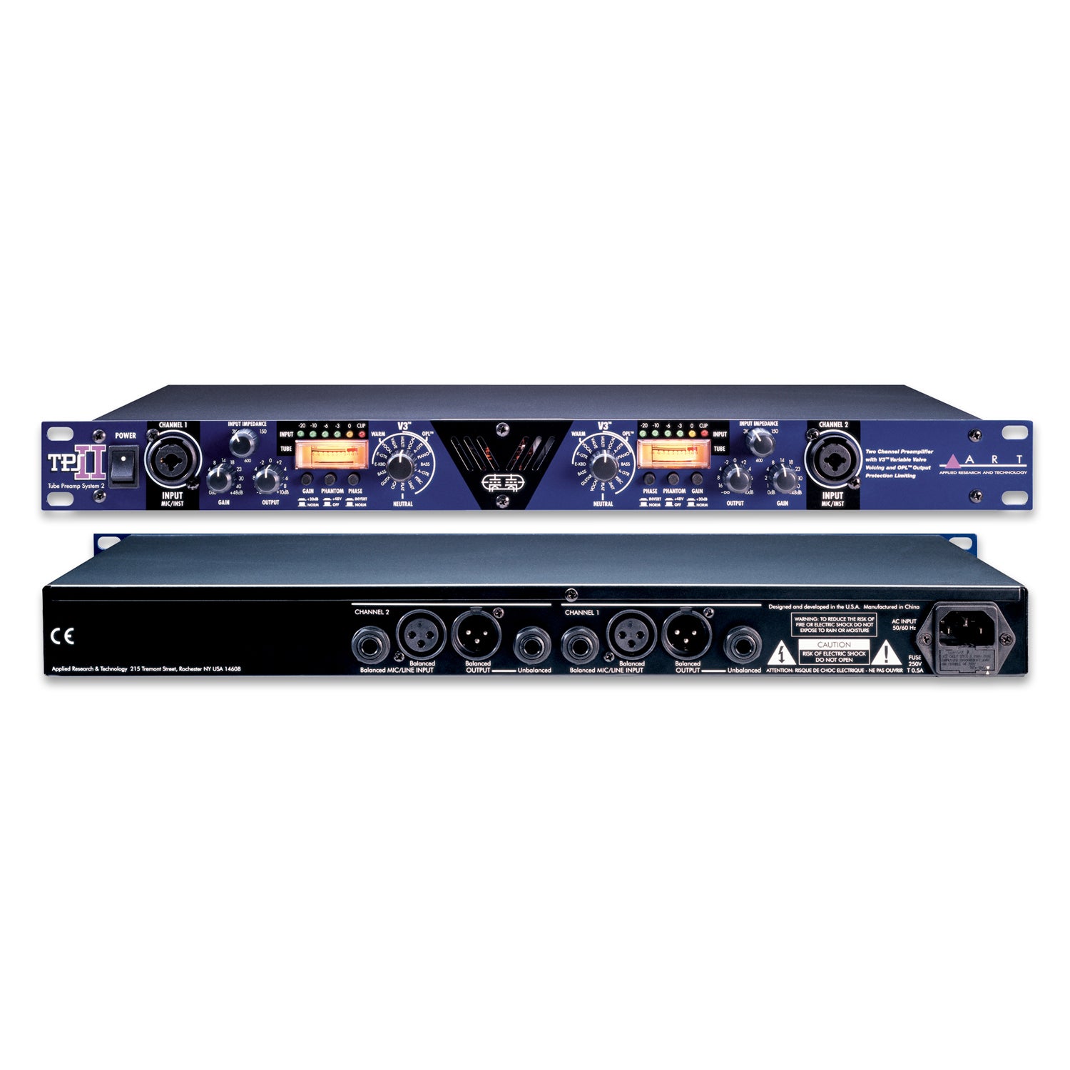 ART TPS II 2-channel Tube Microphone Preamp with variable valve
