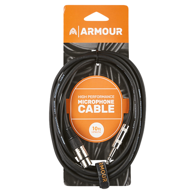Armour CJP10 Microphone Cable 10ft, XLR Female to TRS