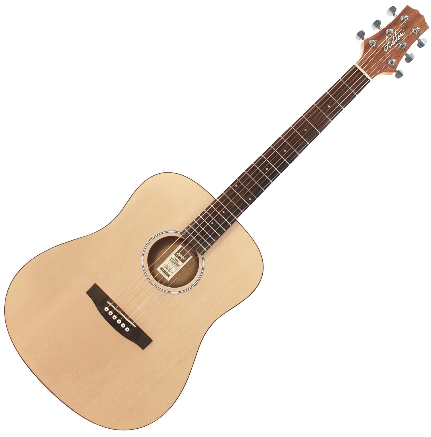 Ashton D20S NTM Solid Top Acoustic Guitar Natural Matt Finish