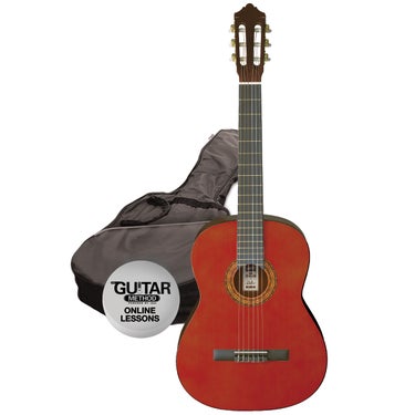 Ashton SPCG34 AM 3/4 Size Beginner Classical Guitar Starter Pack with Bag - Amber