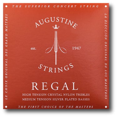 Augustine STAREGALRED Regal Red Medium Tension Classic Guitar Strings - Silver Plated Bass Strings