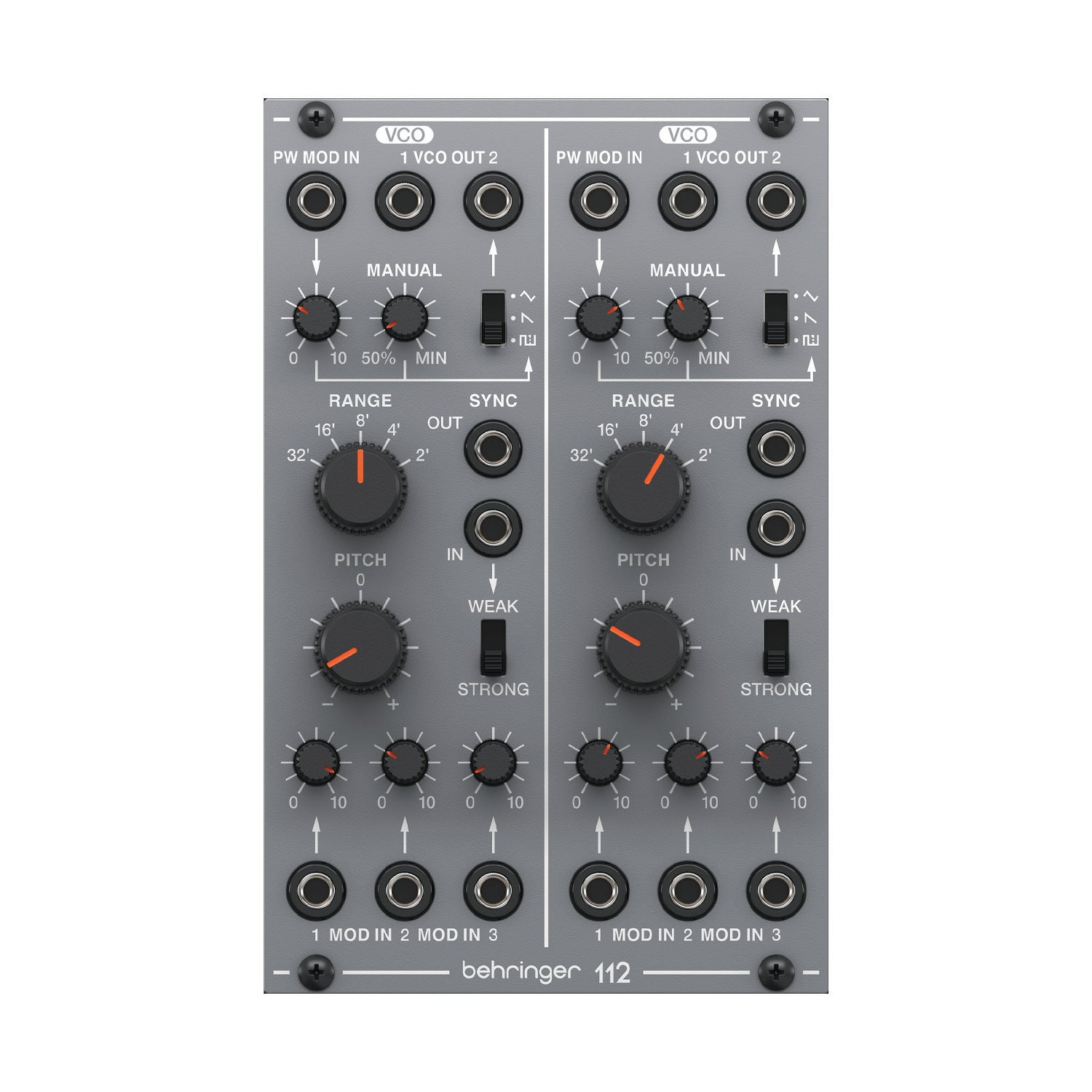 鍵盤楽器 Behringer SYSTEM 100 112 DUAL VCO Behringer 100 Series Legendary Analog Dual VCO Module | Music Works