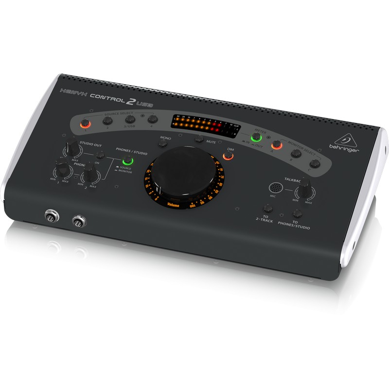 Behringer CONTROL-2-USB Studio Monitor Controller with VCA Control and USB Audio Interface