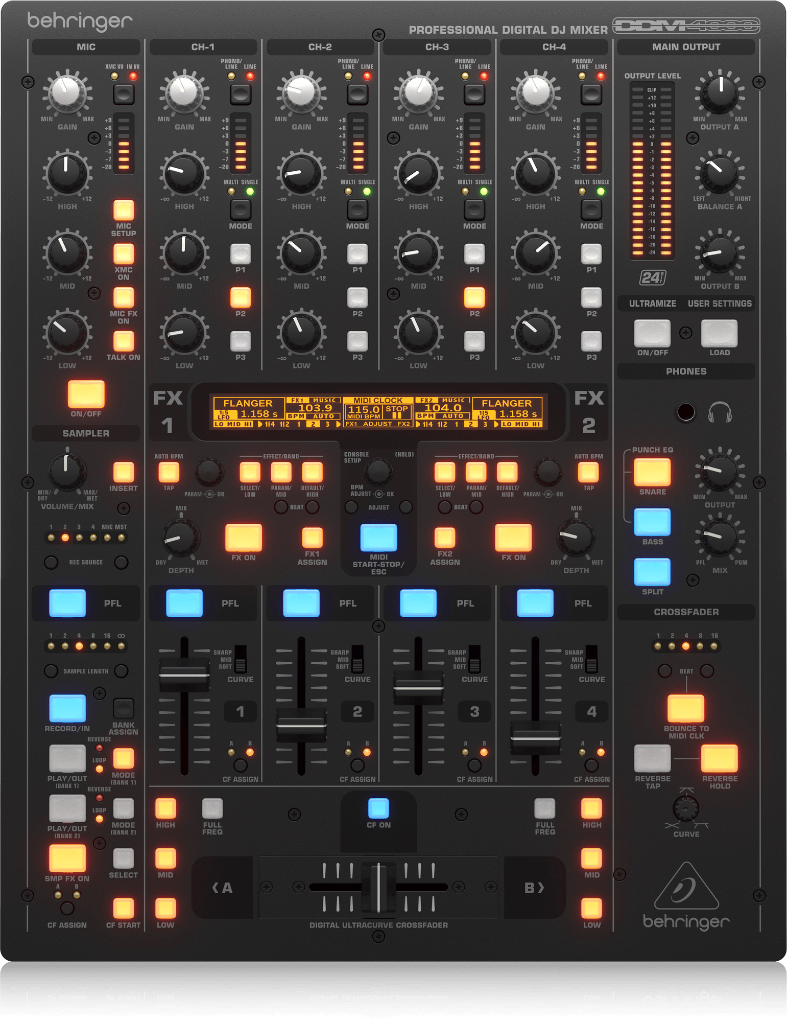 Behringer DDM4000 5-channel Digital DJ Mixer | Music Works