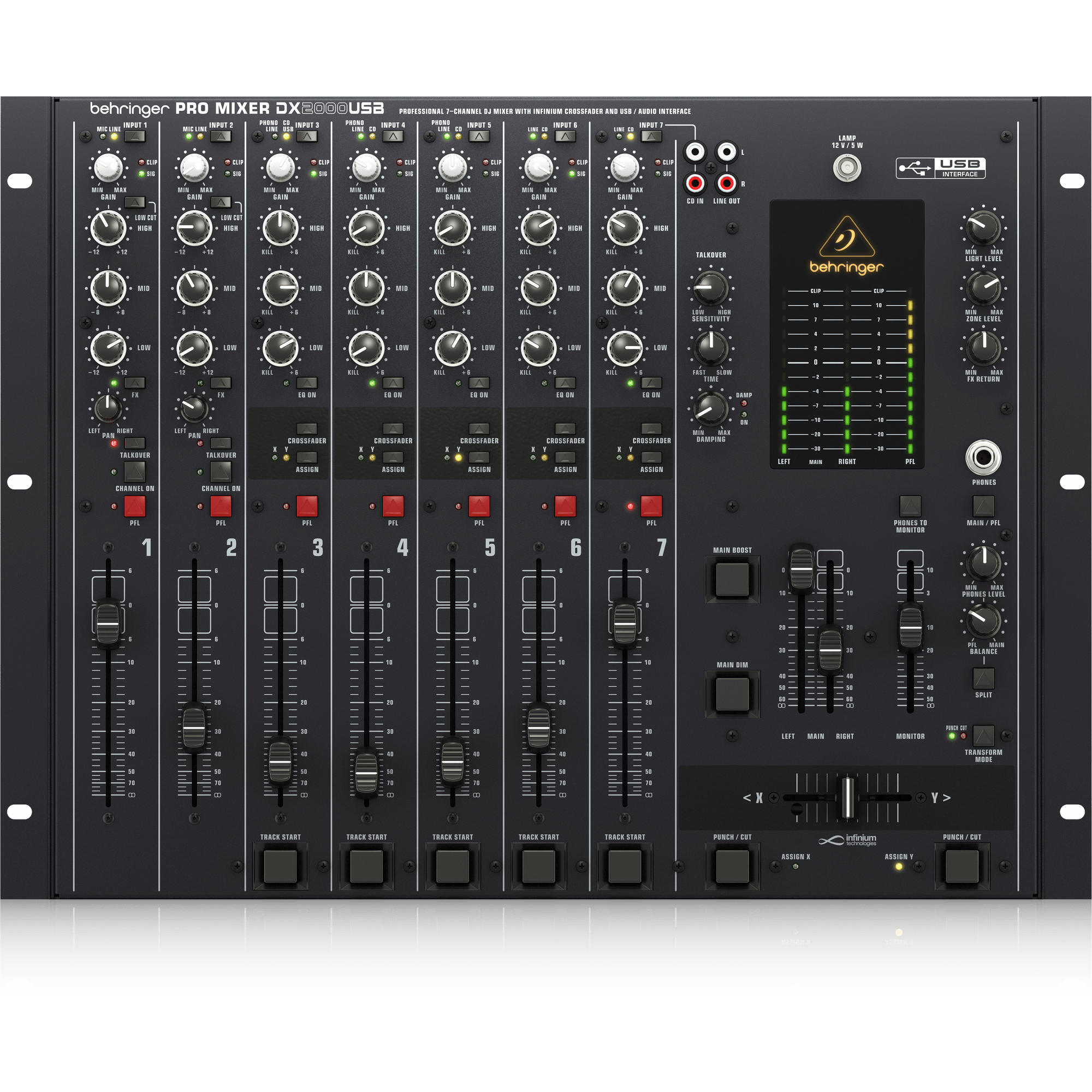 Behringer Pro Mixer DX2000USB 7-channel DJ Mixer