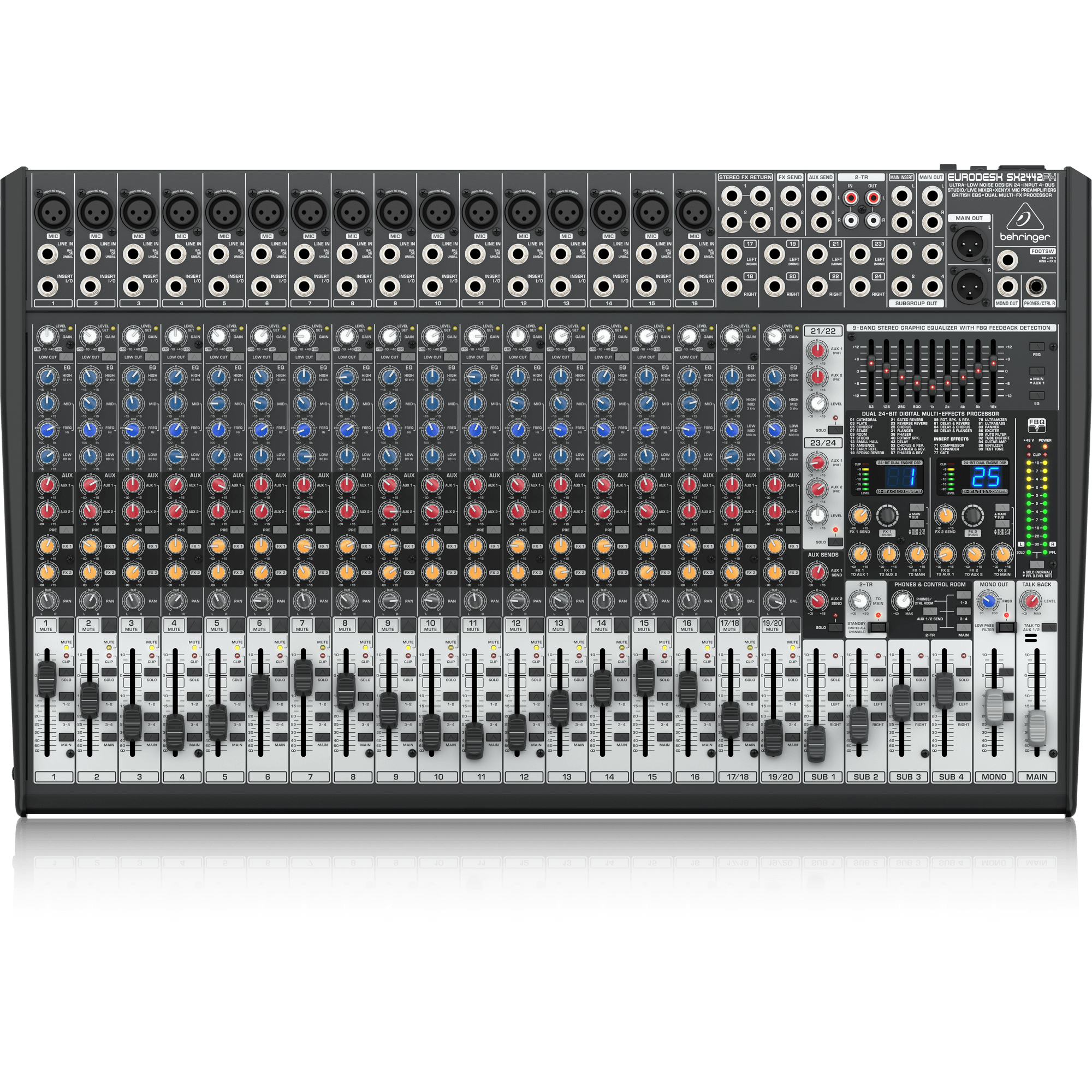 Behringer Eurodesk SX2442FX Mixer 24-In 4-Bus w/Effects | Music Works