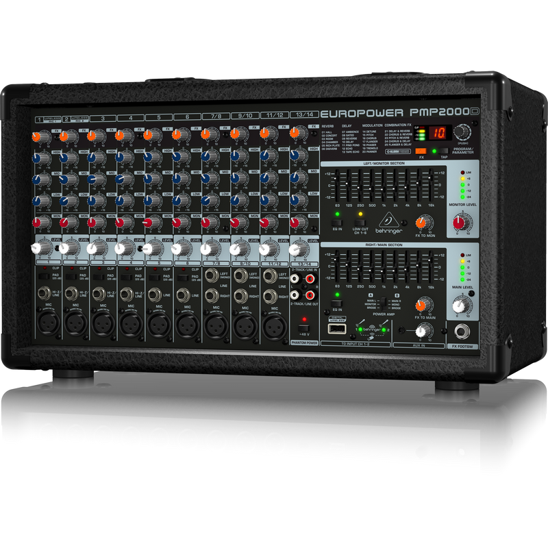 Behringer Europower PMP2000D 14 Channel 2000W Powered Mixer