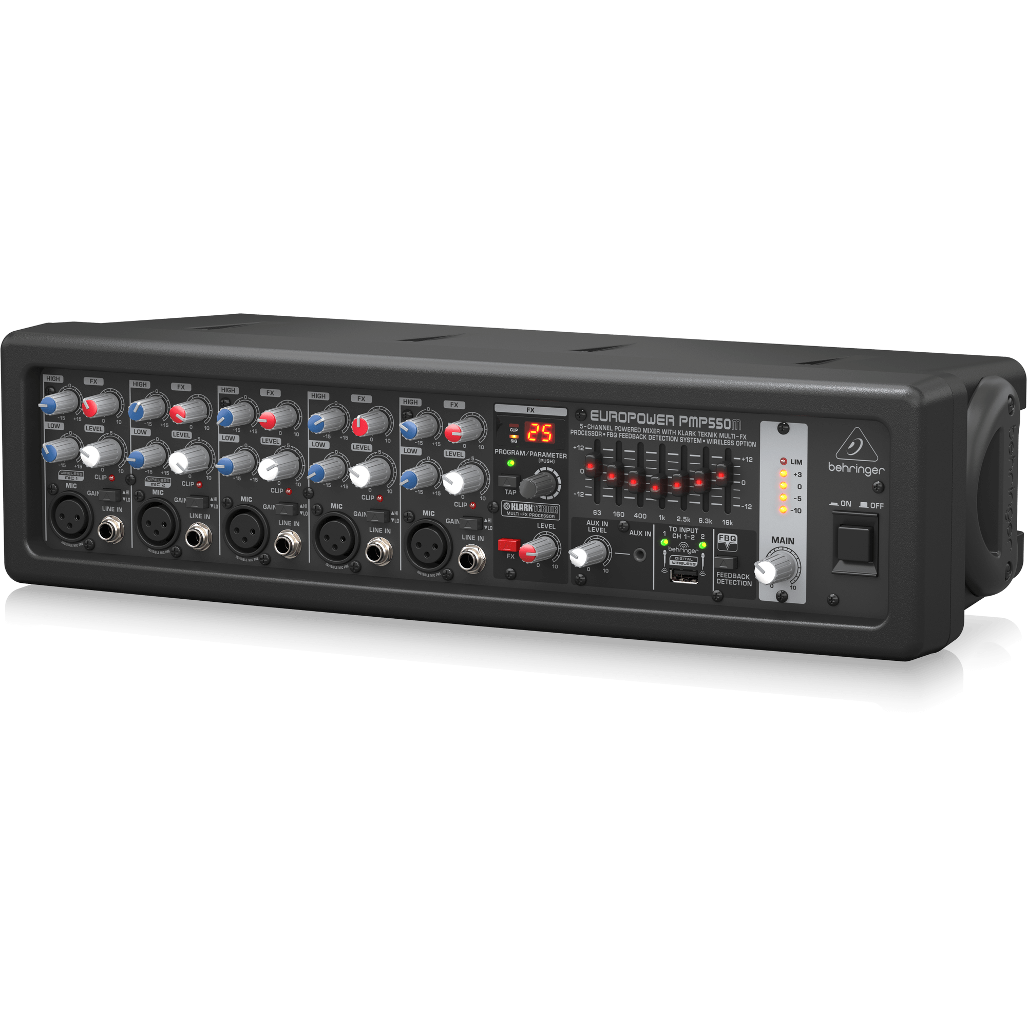 Behringer Europower PMP550M 5 Channel 500W Powered Mixer | Music Works