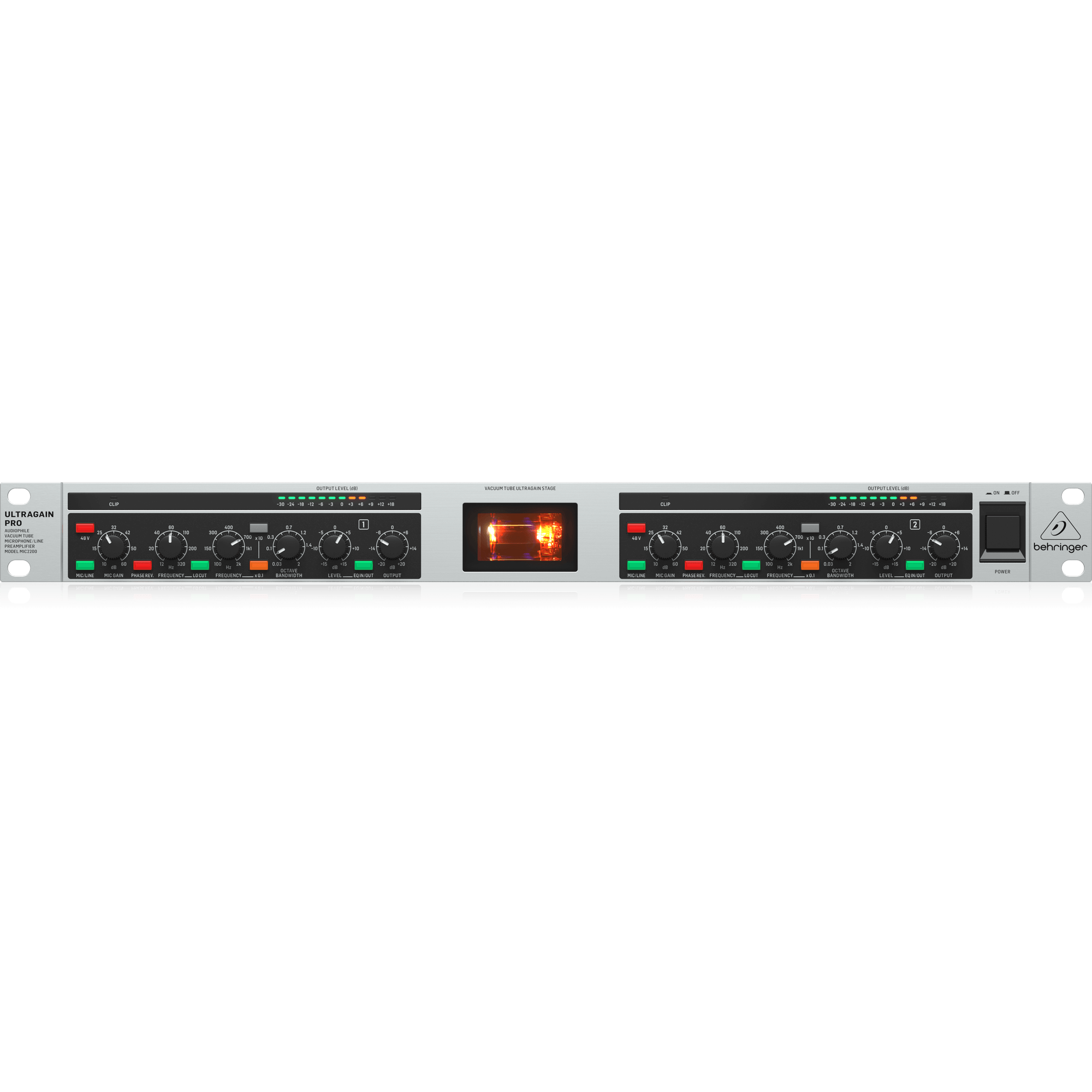 Behringer MIC2200 2-channel Tube Microphone Preamp | Music Works