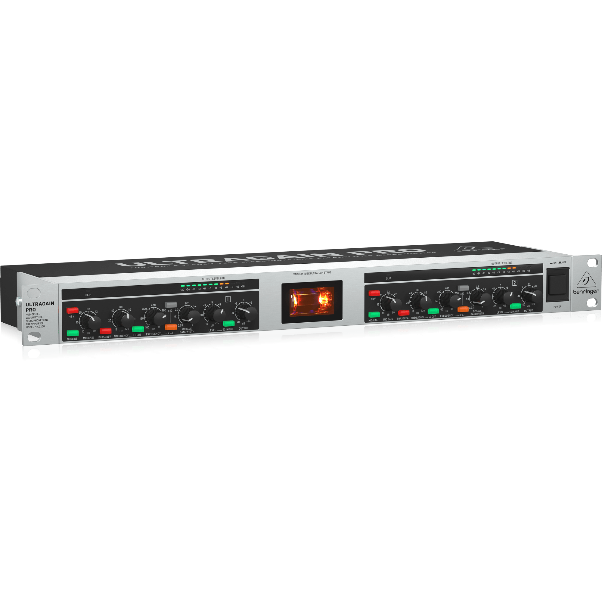 Behringer MIC2200 2-channel Tube Microphone Preamp | Music Works