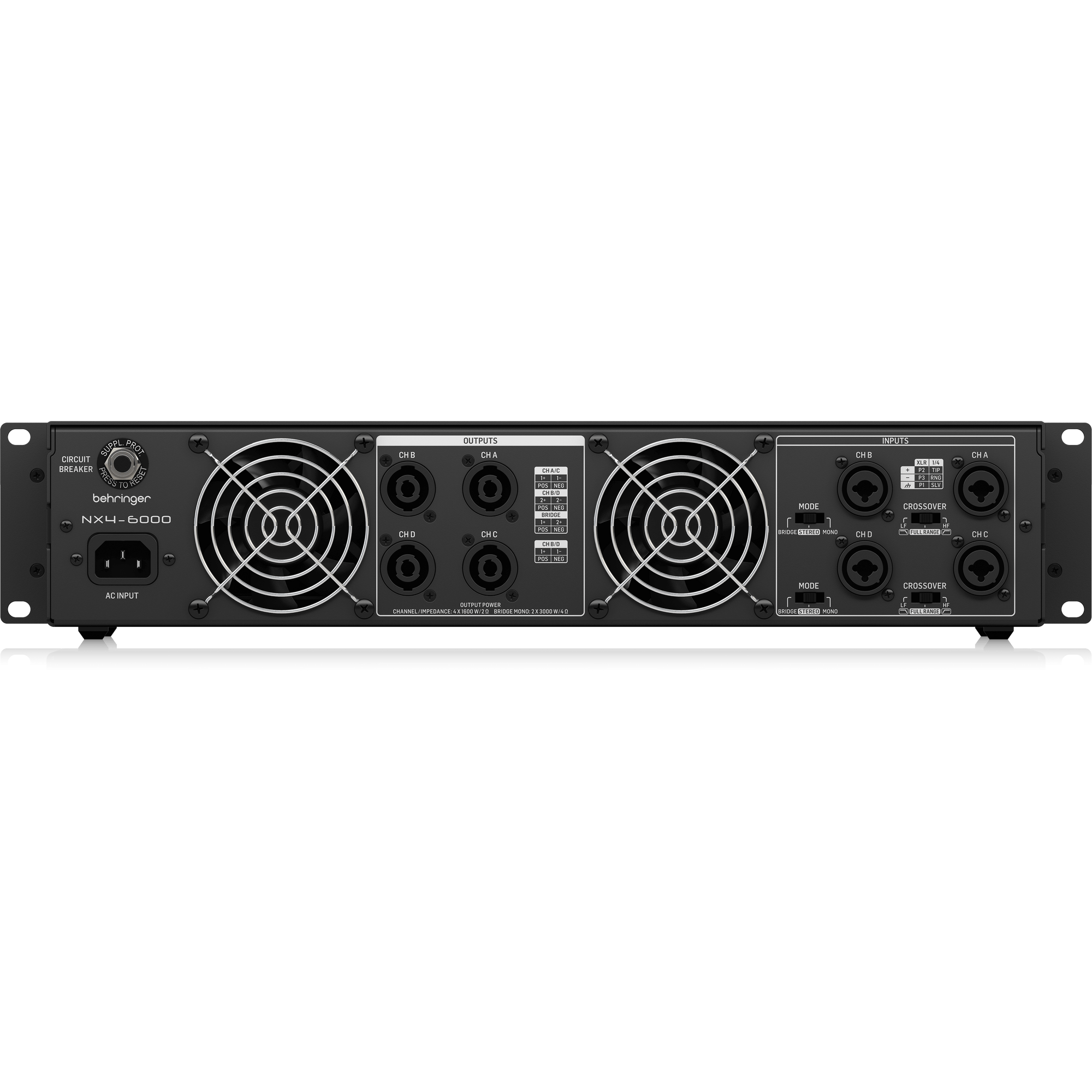Behringer NX4-6000 6000W 4-channel Power Amplifier