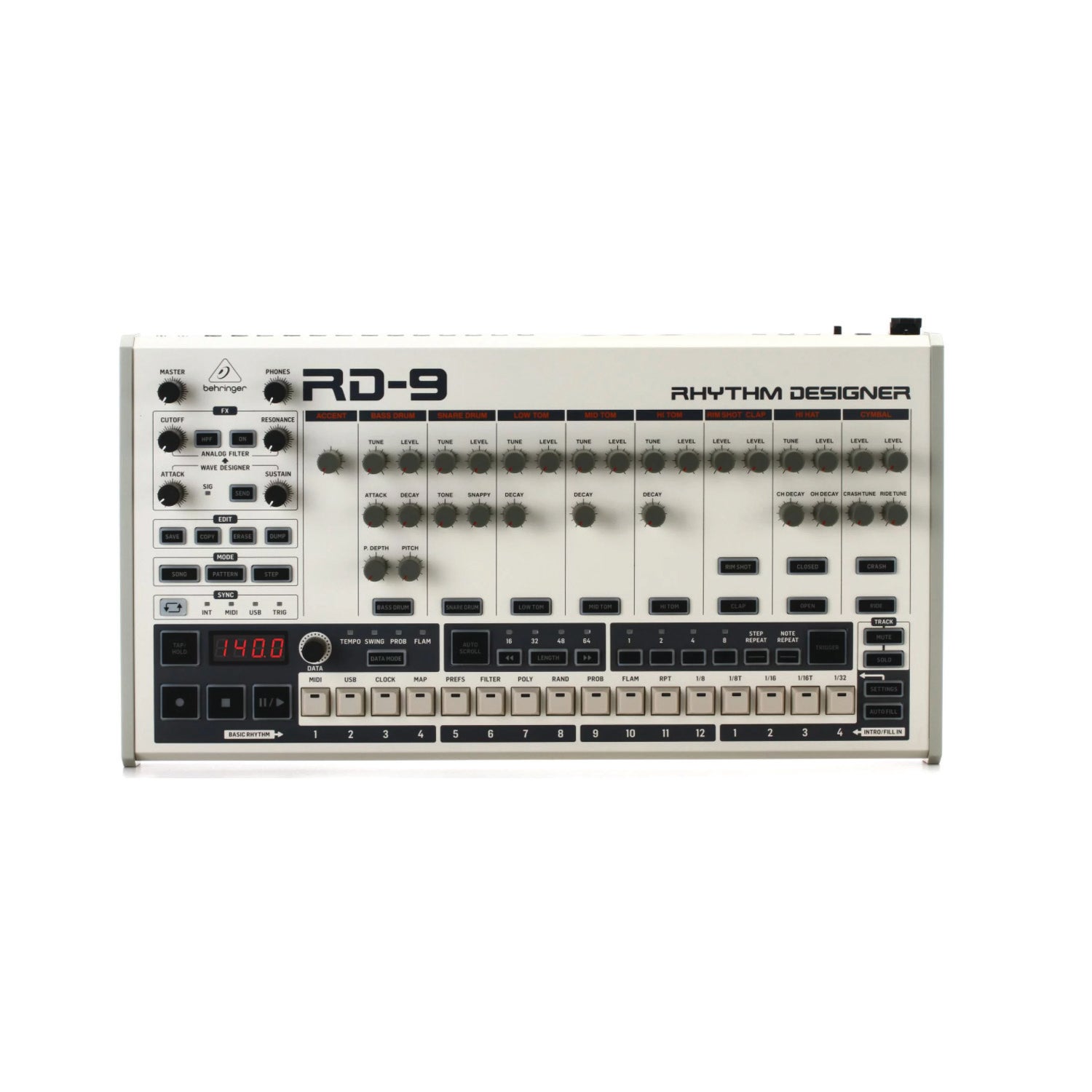 Behringer Rhythm Designer Rd-9 Analog Drum Machine | Music