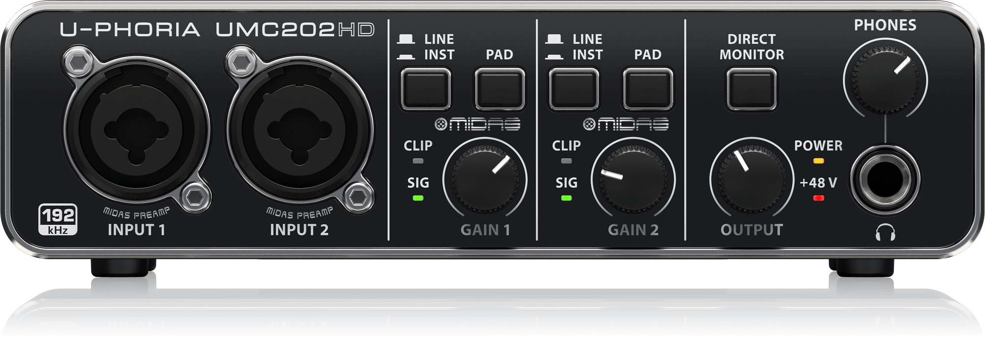 DTM・DAW BEHRINGER U-PHORIA UMC202HD Behringer U-Phoria UMC202HD USB Audio Interface 2 In 2 Out 24 Bit