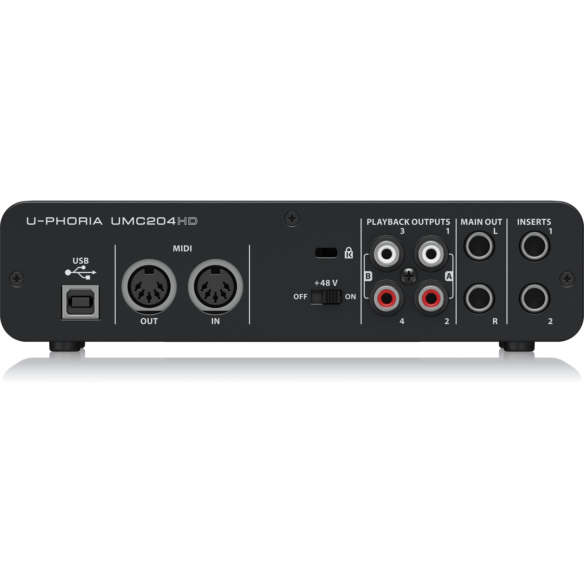 Behringer U-Phoria UMC204HD USB Audio Interface 2 In 4 Out