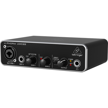 Behringer U-Phoria UMC22 USB Audio Interface 2 In 2 Out With Tracktion DAW 24 Bit 192 kHz