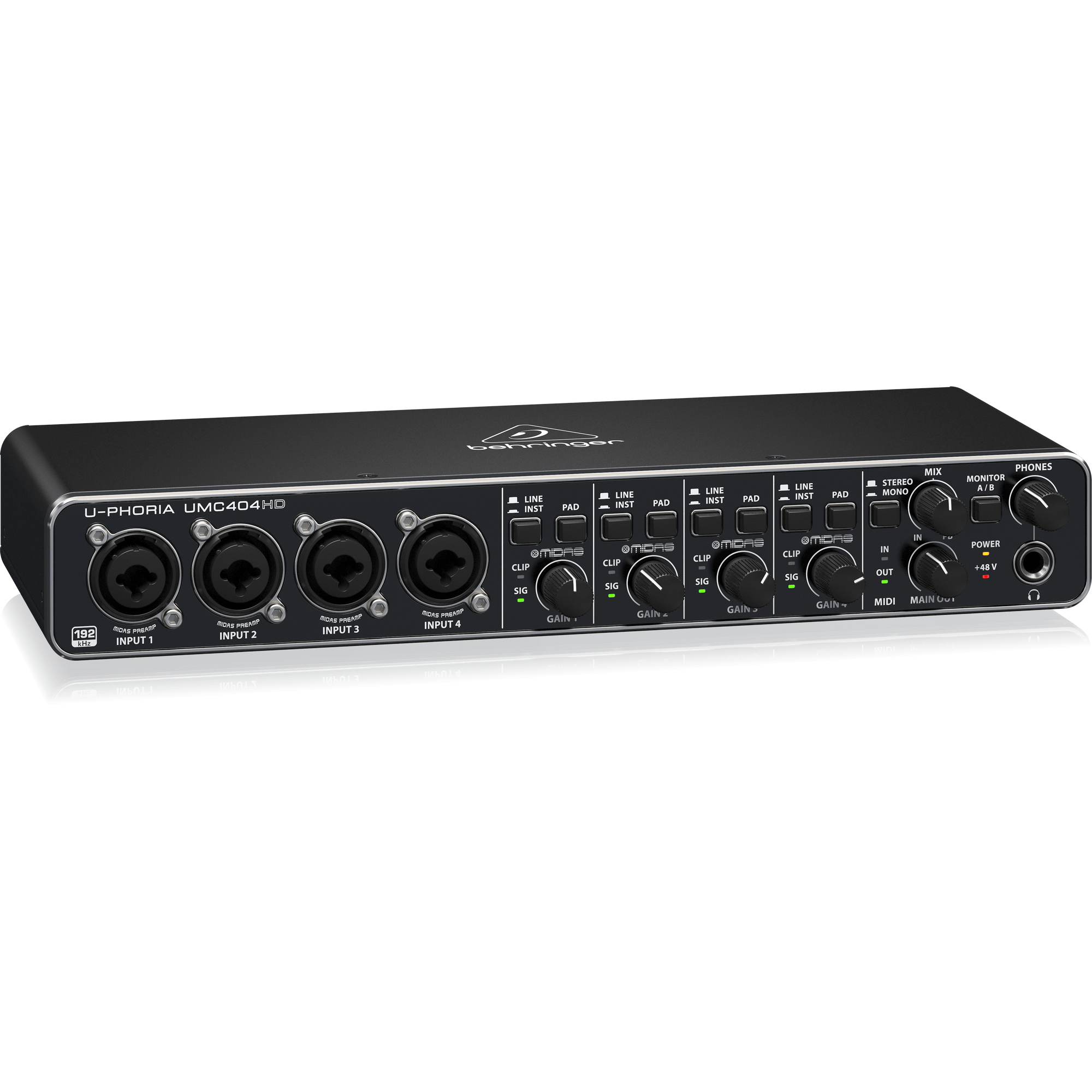 Behringer U-Phoria UMC404HD USB Audio Interface 4 In 4 Out