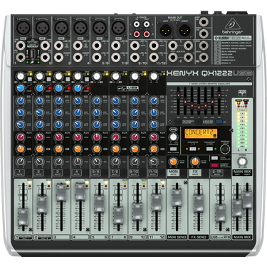 Behringer Xenyx QX1222-USB Mixer 12-In 2/2-Bus w/USB And Effects