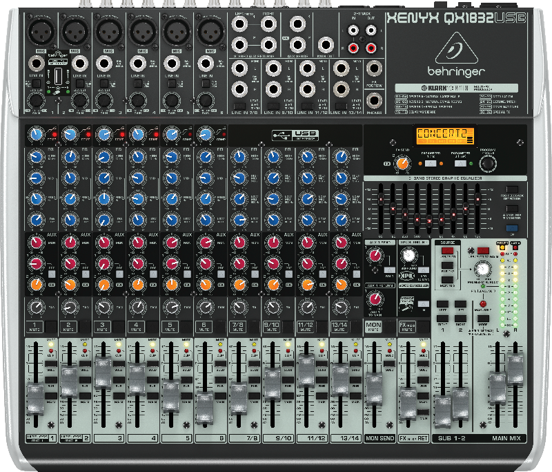 Behringer Xenyx X1622USB Mixer 16-In 2/2-Bus w/USB and Effects