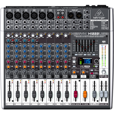 Behringer Xenyx X1222USB Mixer 12-In 2/2-Bus w/USB and Effects