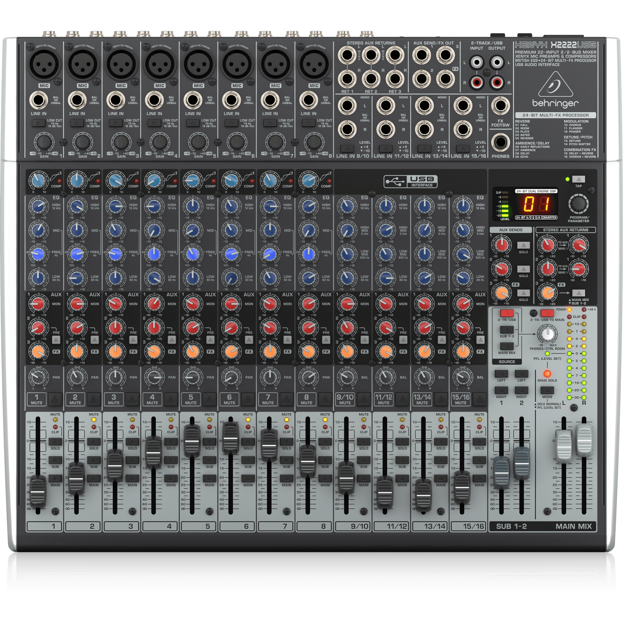 BEHRINGER XENYX X2222USB アナログミキサー　ジャンク Behringer Xenyx X2222USB Mixer 22-In 2/2-Bus w/USB and Effects