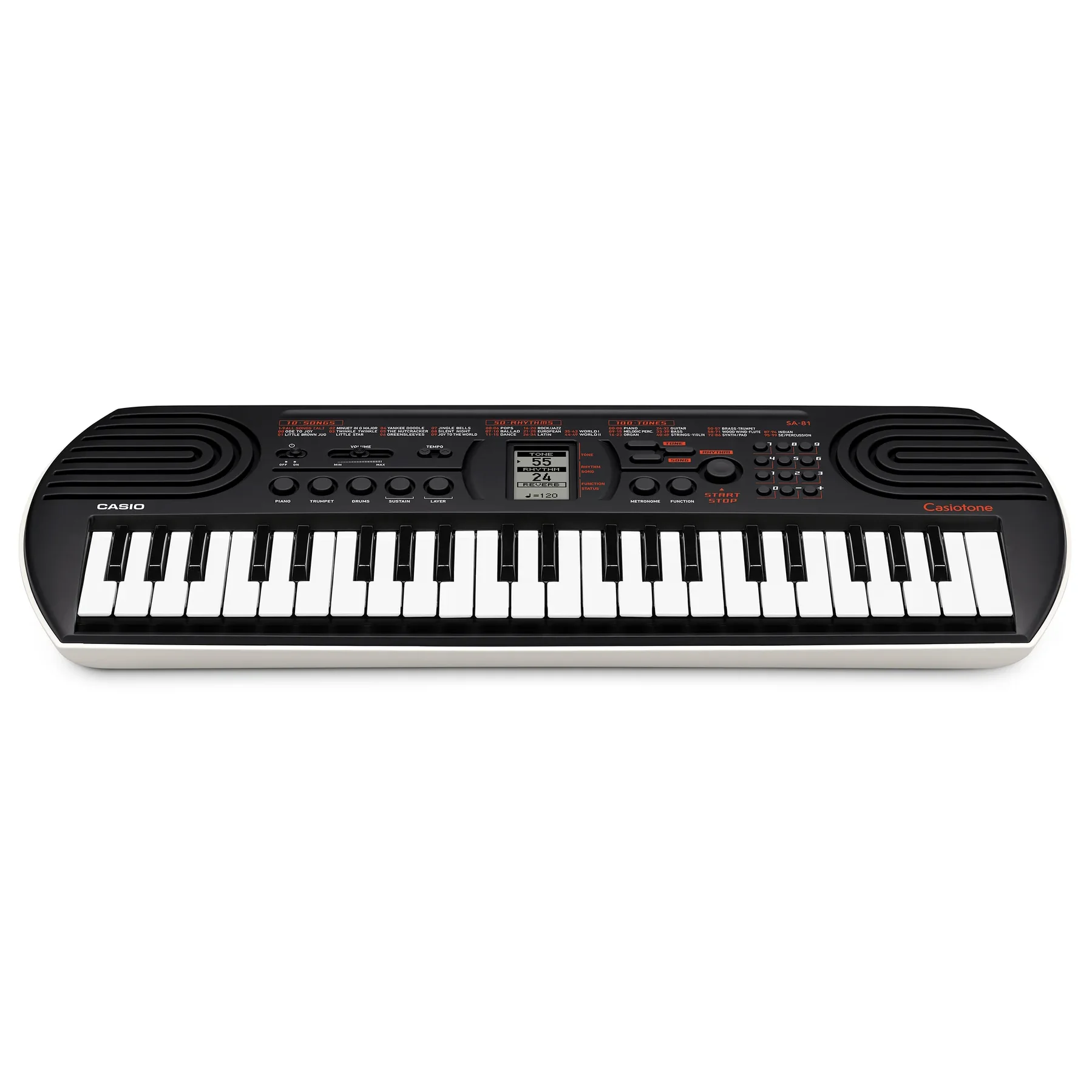 Casio SA-81 44-Key Mini Keyboard - Black/Grey