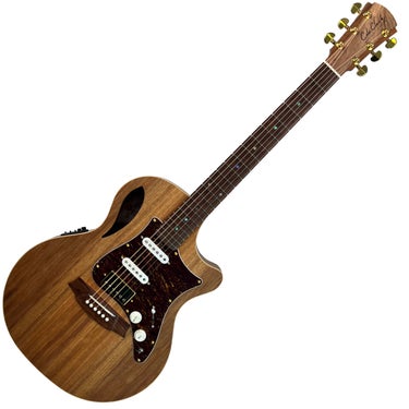 Cole Clark TL2EC-BLBL-HSS Thinline True Hybrid Natural Acoustic Electric Guitar