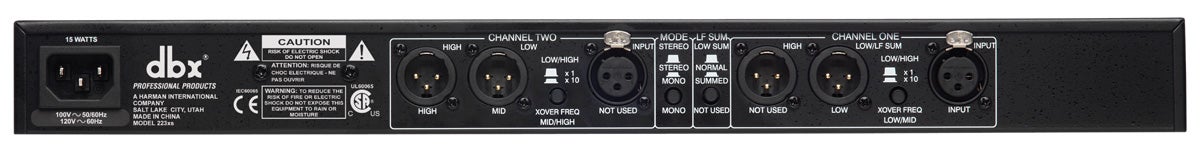 dbx 223xs Stereo 2-Way, Mono 3-Way Crossover | Music Works