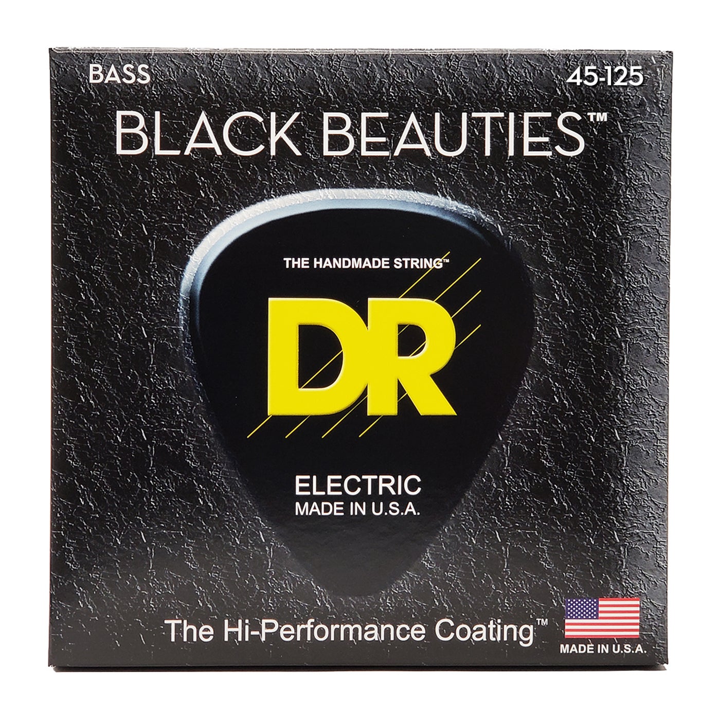 DR Strings BKB5-45 Black Beauties Coated Steel Bass Guitar Strings - .045-.125 Medium 5-string
