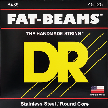 DR Strings FB5-45 Fat-Beams Stainless Steel 5-String Bass Guitar Strings - .045-.105, Medium