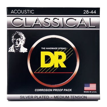 DR Strings RNS-PLUS Nylon Silver Plated Classical Guitar Strings - Medium