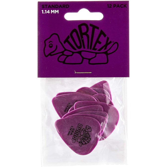 Dunlop 418P6 Tortex Standard Guitar Picks 1.14mm, 12 Pack