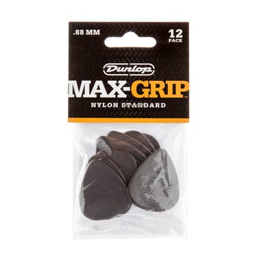 Dunlop 449P3 Max-Grip Nylon Standard Guitar Picks 0.88mm, 12 Pack