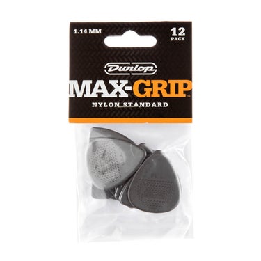 Dunlop 449P5 Max-Grip Nylon Standard Guitar Picks 1.14mm, 12 Pack
