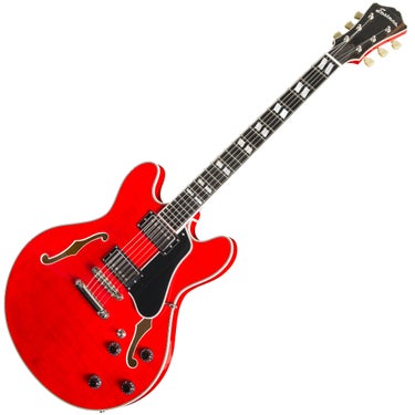 Eastman T486-RD 16" Thinline Hollow-Body Electric Guitar - Red