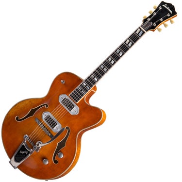 Eastman T58V AMB 6 String Electric Guitar Venetian Archtop Hollowbody Cutaway Ebony HH Antique Amber
