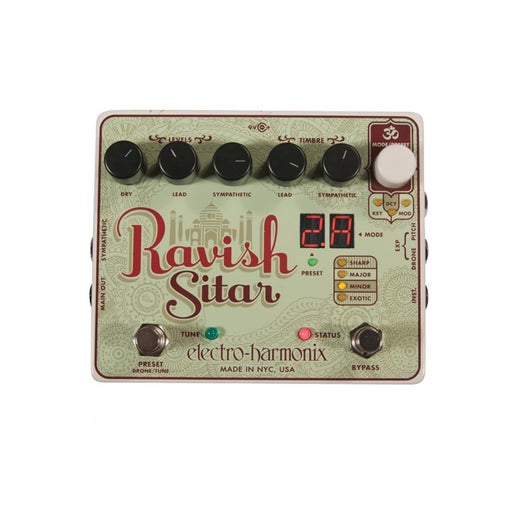Electro Harmonix Ehx Ravish Sitar Emulator Guitar Effects Pedal Music