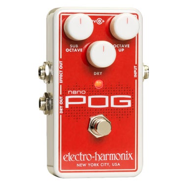 Electro-Harmonix Nano Pog Polyphonic Octave Generator Pedal with Octave Up, Sub Octave, Dry Control, and Compact Housing