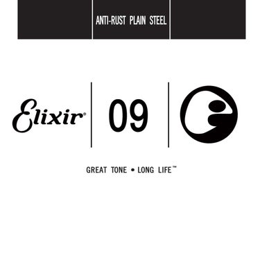 Elixir Anti-Rust Plain Steel Guitar Single String - .009 13009
