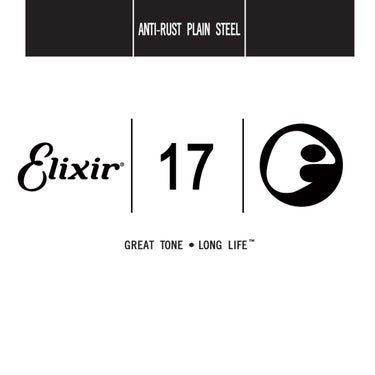 Elixir Anti-Rust Plain Steel Guitar Single String - .017 13017