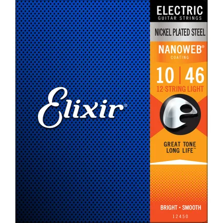 Elixir Nanoweb 12-String Electric Guitar Strings - 10-46 Light 12450