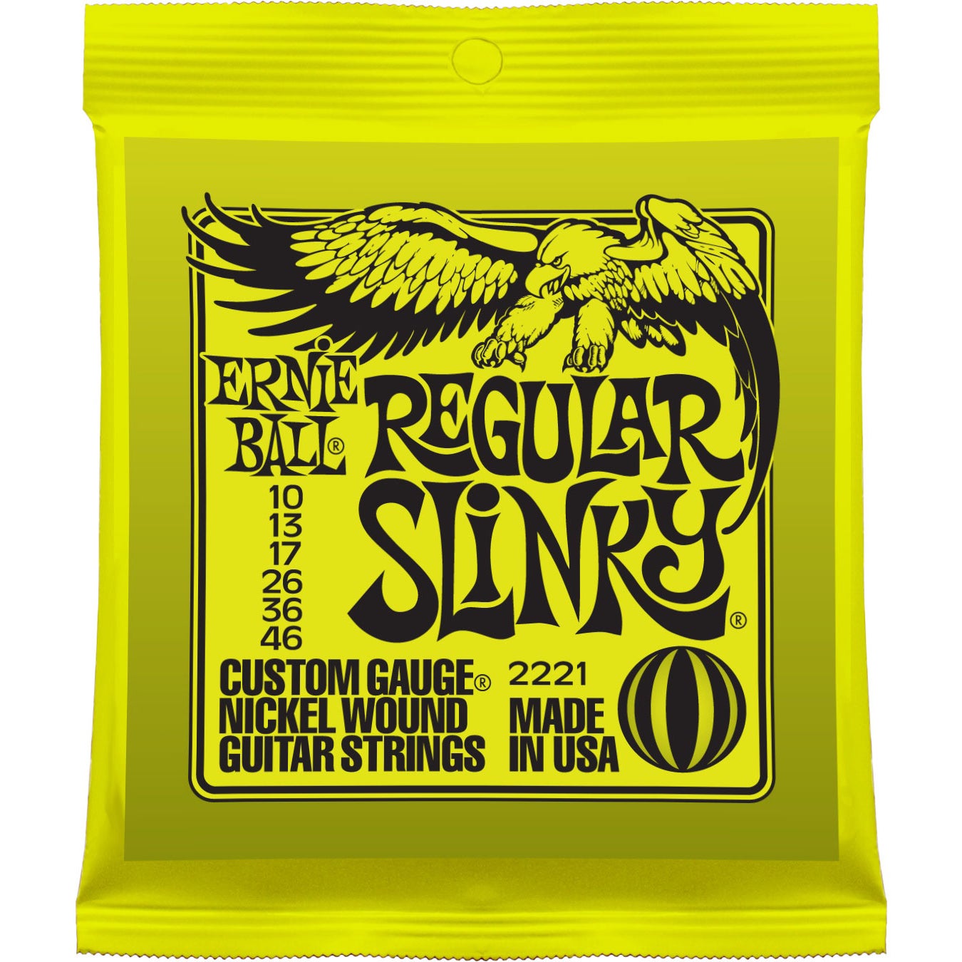 Ernie Ball 2221 Electric Guitar Strings 10-46 Regular Slinky