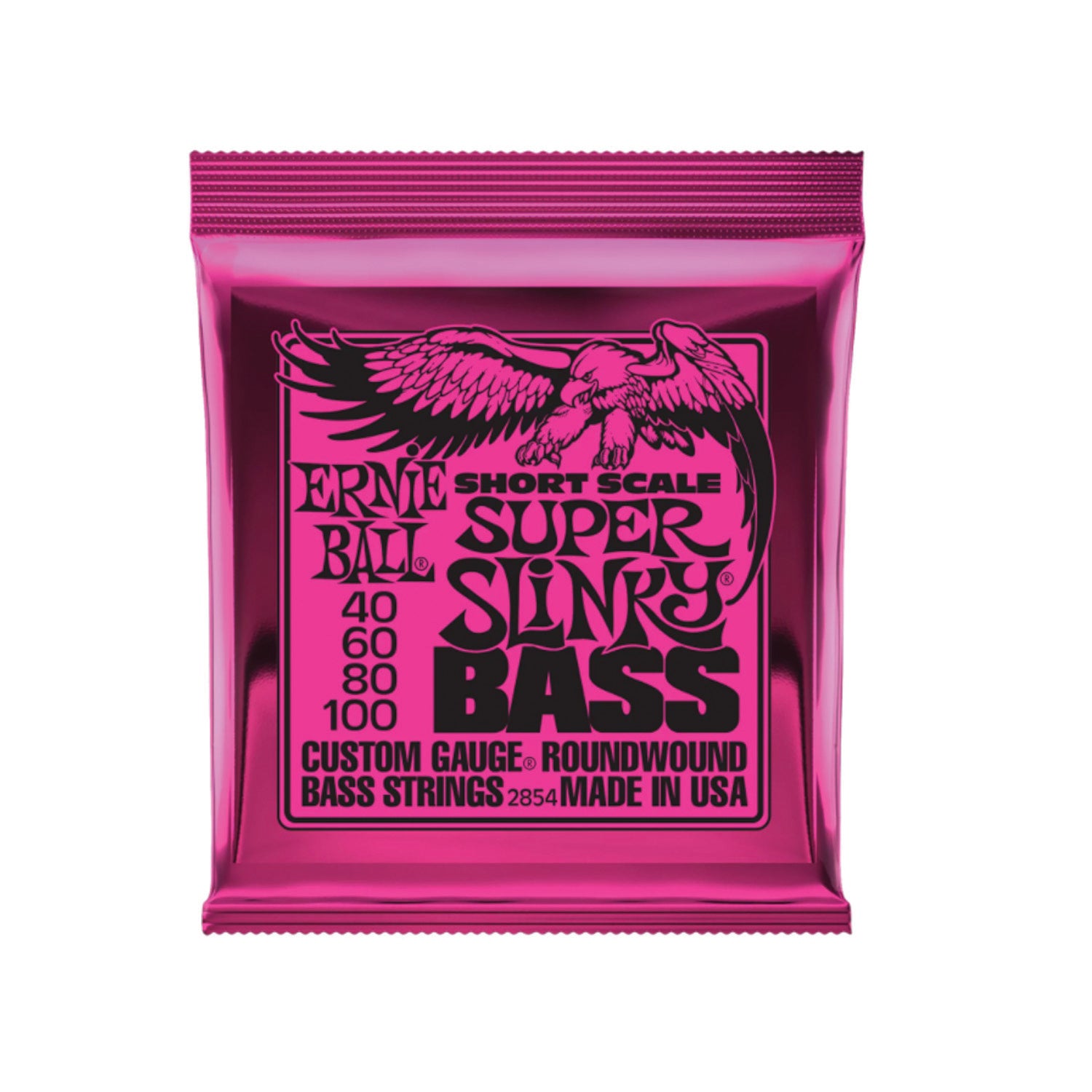 Ernie Ball 2854 Super Slinky Short-scale Electric Bass String Set 40-100,  Nickel Wound