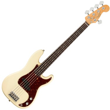 Fender 0193960705 American Professional II Precision V 5-string Electric Bass - Olympic White with Rosewood Fingerboard