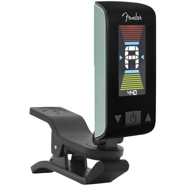 Fender 0239979006 Original Clip-on Tuner with 360-degree Swivel and LCD Display - Daphne Blue