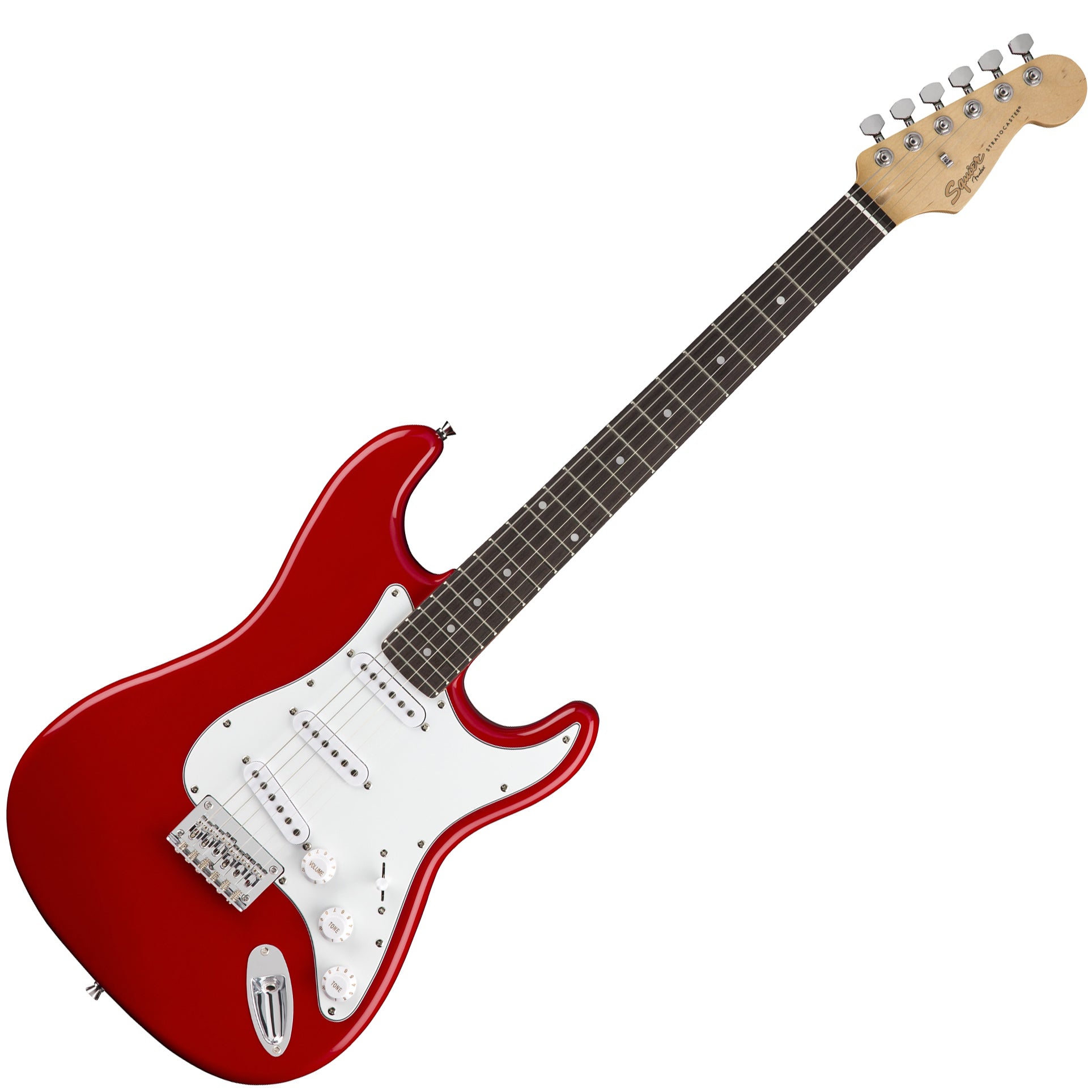 Fender 0370910558 Squier Stratocaster Hard Tail Solidbody Electric Guitar - Red