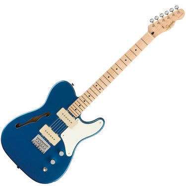 Fender 0377020502 Squier Paranormal Cabronita Telecaster Thinline Semi-Hollowbody Electric Guitar - Lake Placid Blue with Parchment Pickguard