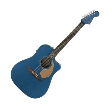 Fender 0970713010 Redondo Player Acoustic Electric Guitar Cutaway Solid Spruce Top Belmont Blue