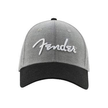 Fender 9190121000 Hipster Dad Hat Grey and Black Fender Logo